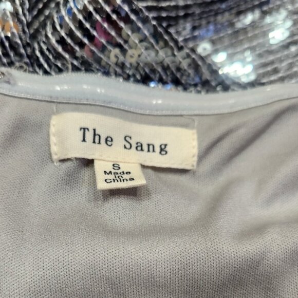 💋GLAM & SEXY💋1920's Flaper Vibe Fringe Strapless Dress in Silver Sequin - Picture 14 of 14